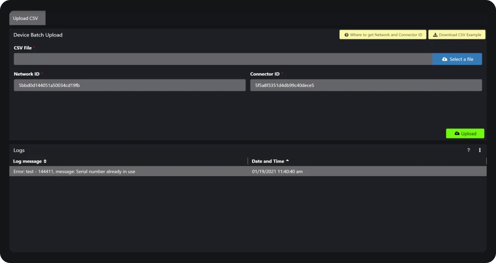 Bulk Device Registration
