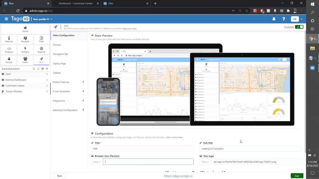 Webinar: cómo darle marca propia a tu solución IoT con RUN de TagoIO