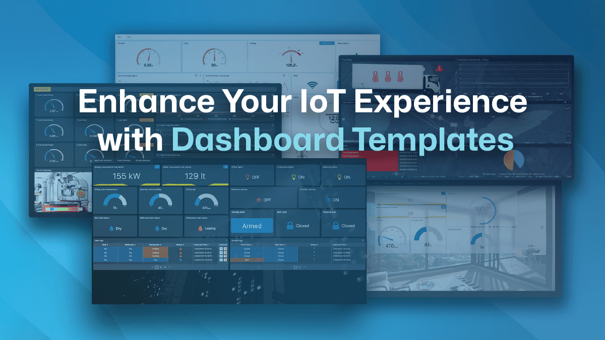 Create IoT applications using dashboard templates