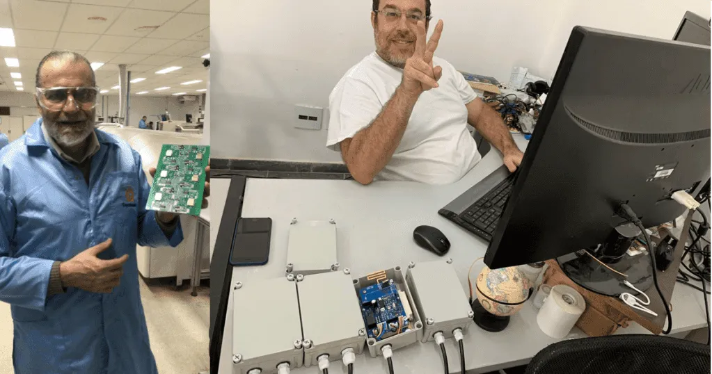 Enablers working in the lab