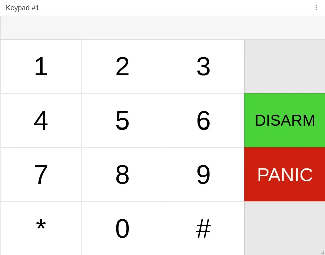 Keypad widget TagoIO dashboard