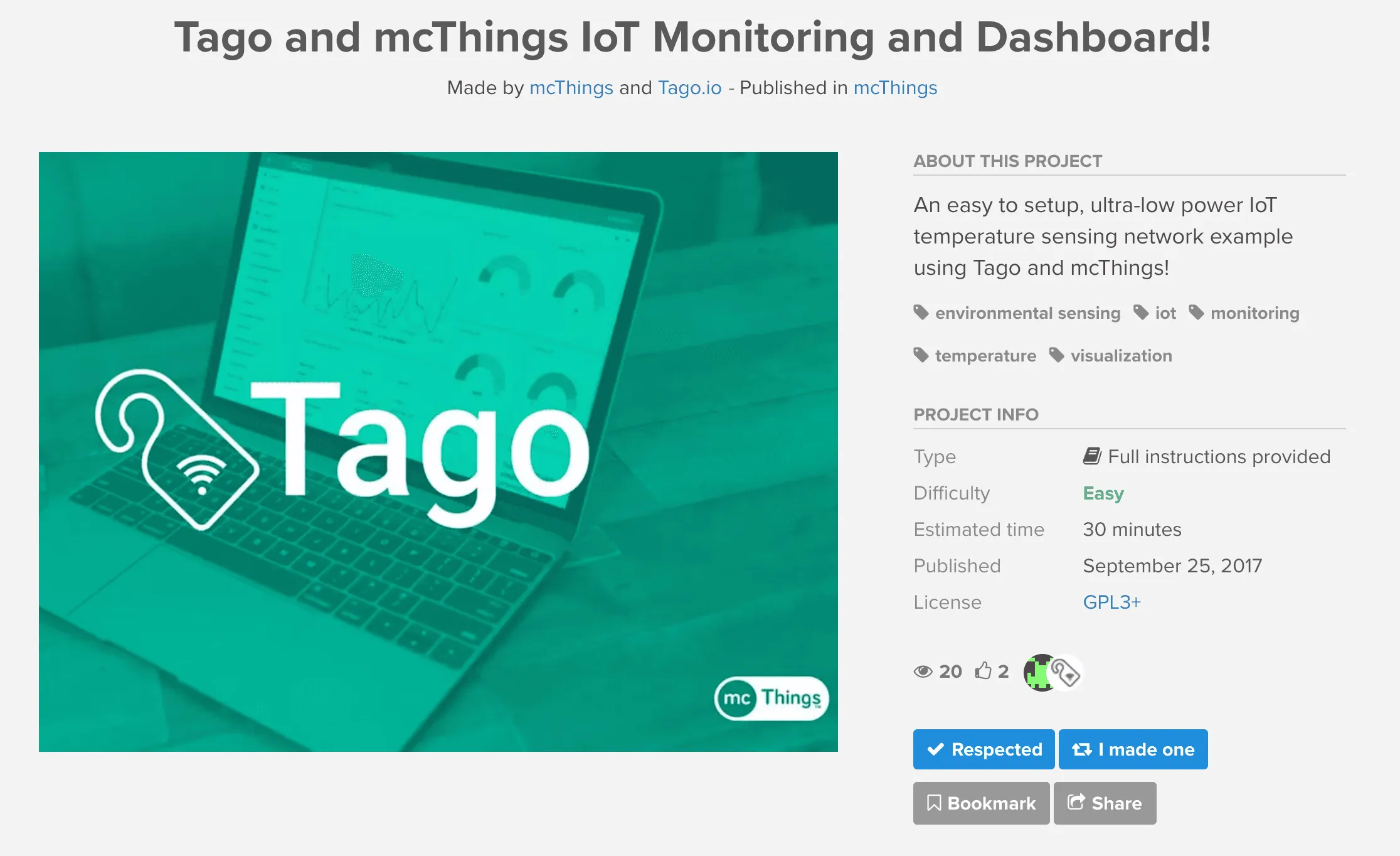 Tago-and-mcThings-IoT-monitoring-dashboard-hackster