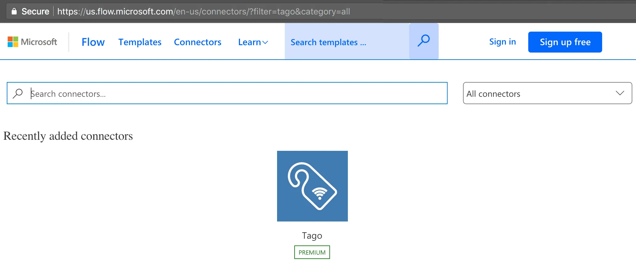 TagoIO-Microsoft-Flow-connection