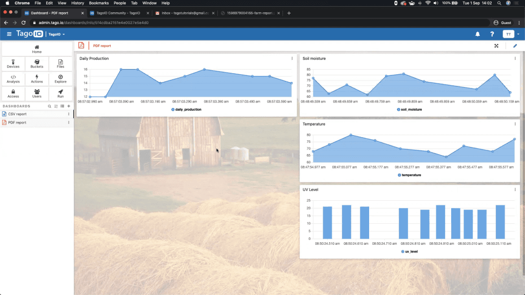 Webinar – Creating PDF And CSV Reports With TagoIO