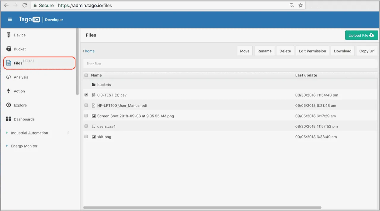 files-repository-panel-dashboard