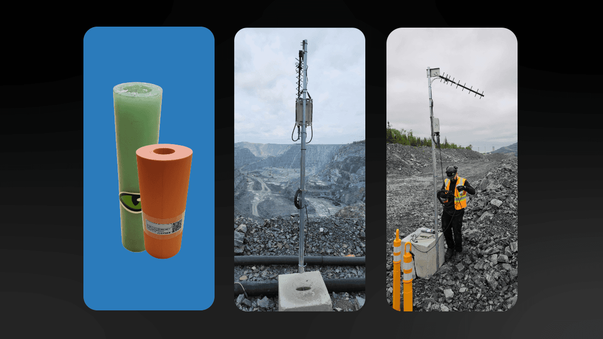 Der ORE TRACER (OT) wird einfach im Sprengmuster platziert, erkennt automatisch die Sprengsequenz, berechnet die Bewegung über eingebaute Sensoren und überträgt die Daten innerhalb von Sekunden drahtlos an das Dashboard.