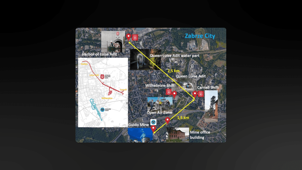 Stadtplan Zabrze Kohlebergwerk