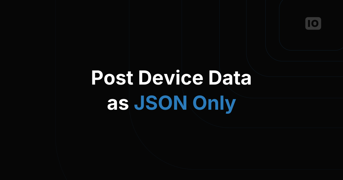 Changes on data input type – accepting only json now.