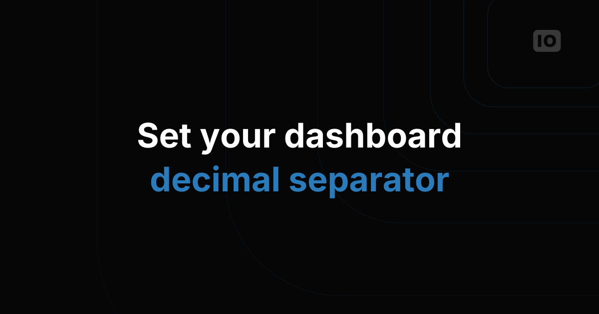 New general settings for Decimal Separator