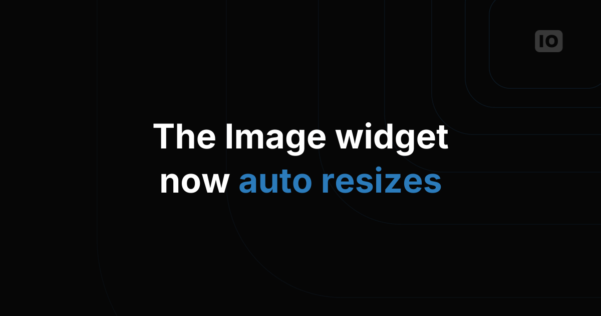 Improvements in the Image Widget just released!