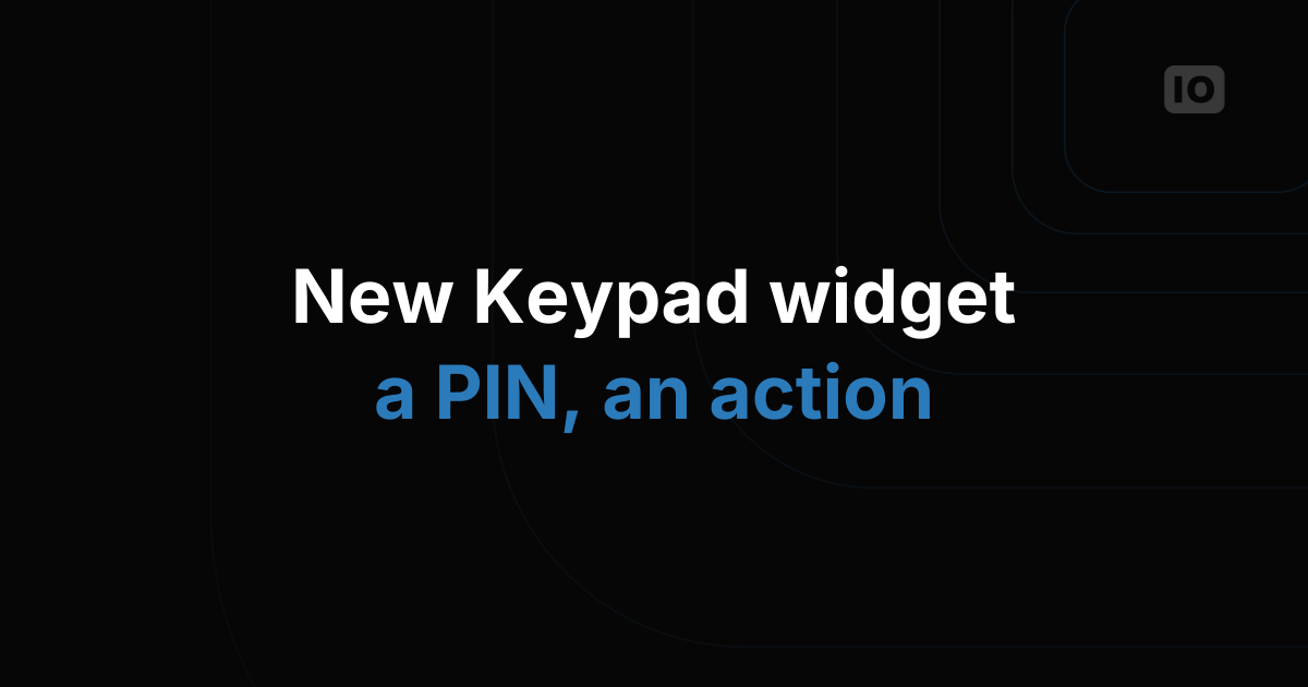 Releasing the new Keypad Widget