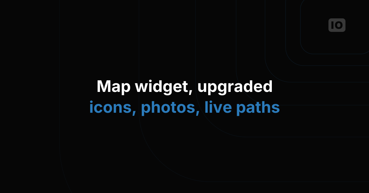 New features released for the Map Widget