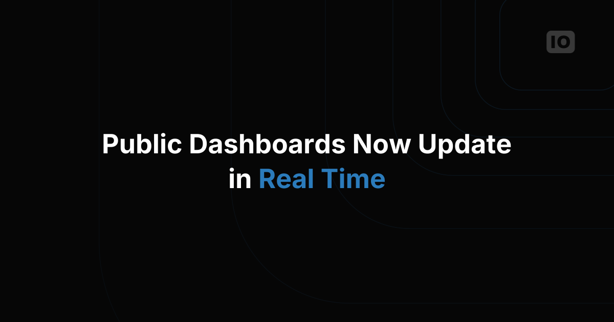 Public dashboard includes real-time now