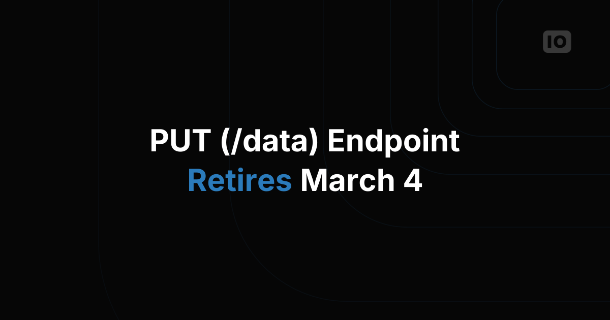 PUT (/data) method to be discontinued on March, 04th, 2017