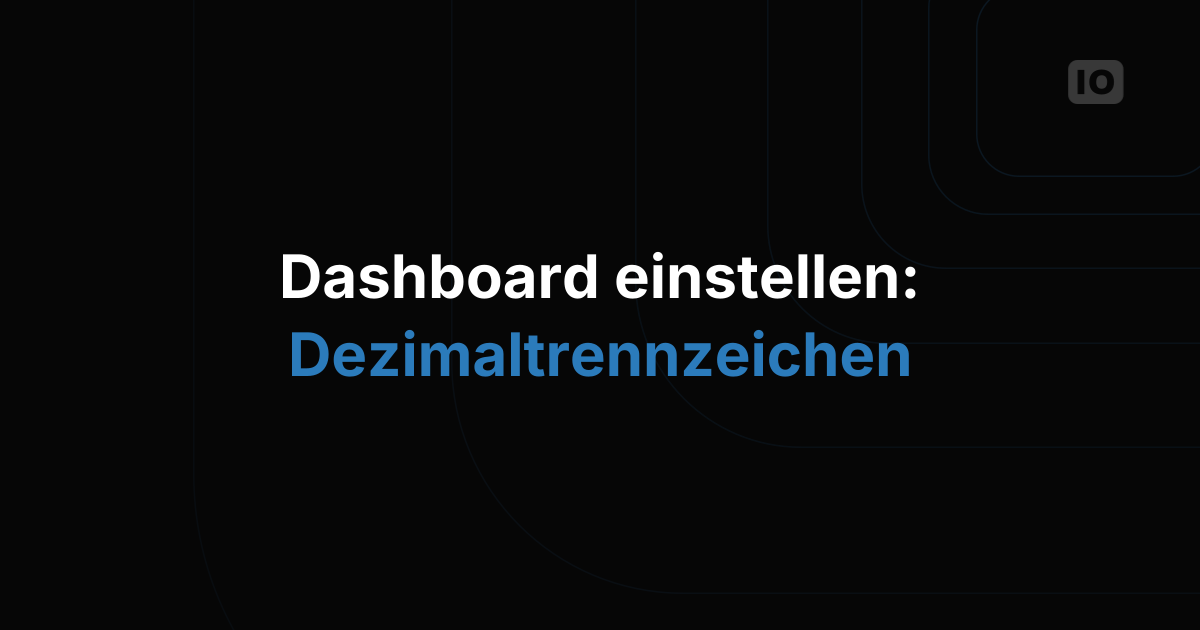 Neue allgemeine Einstellungen für das Dezimaltrennzeichen