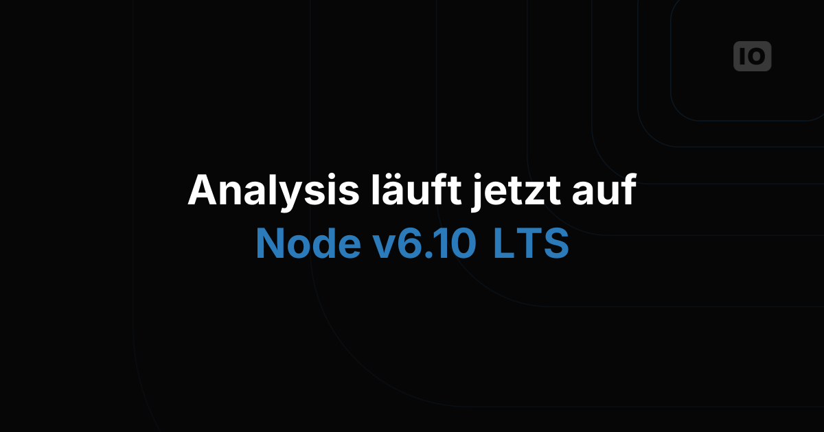 TagoIO Analysis läuft jetzt mit Node v6.10 LTS!