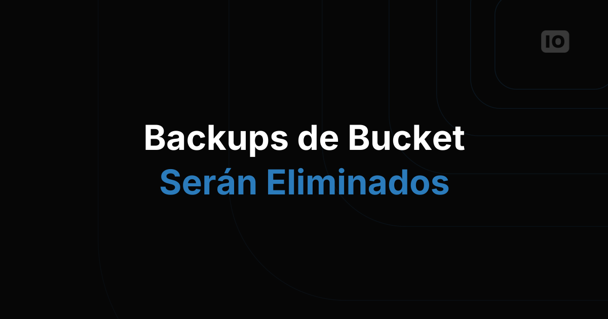La opción de backup será descontinuada