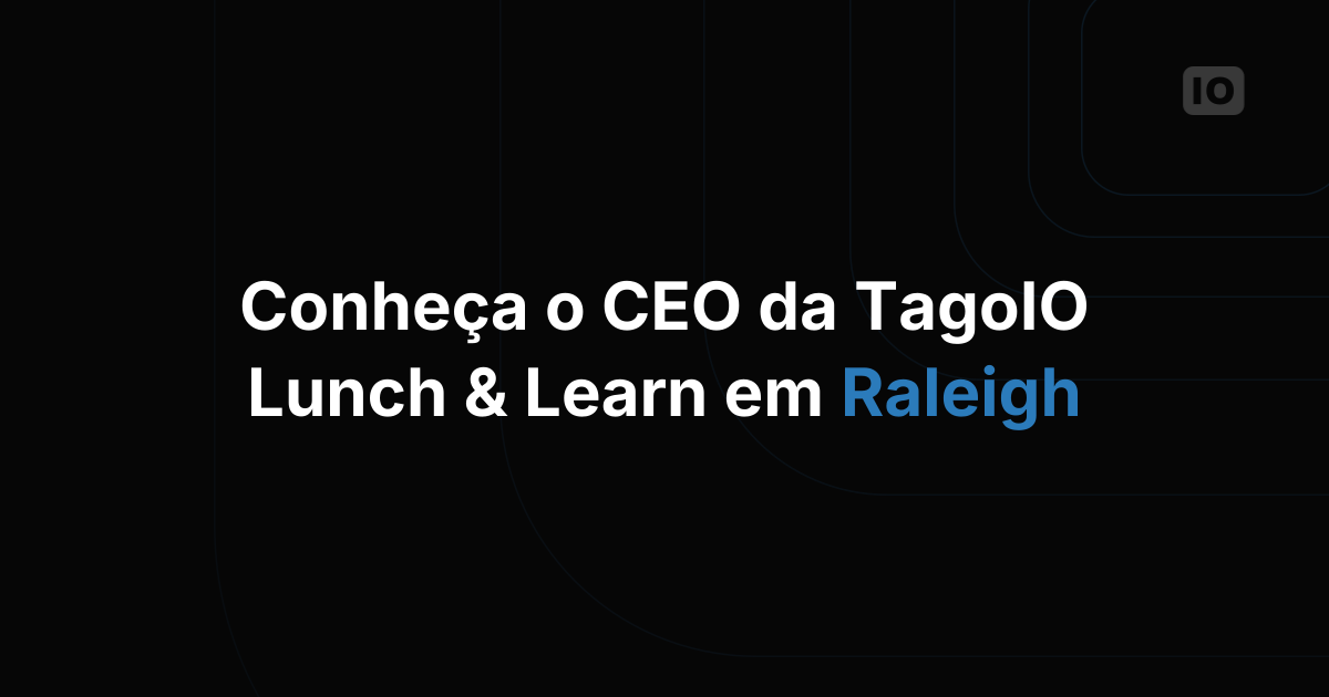 Lunch & Learn com o CEO da TagoIO em Raleigh, NC