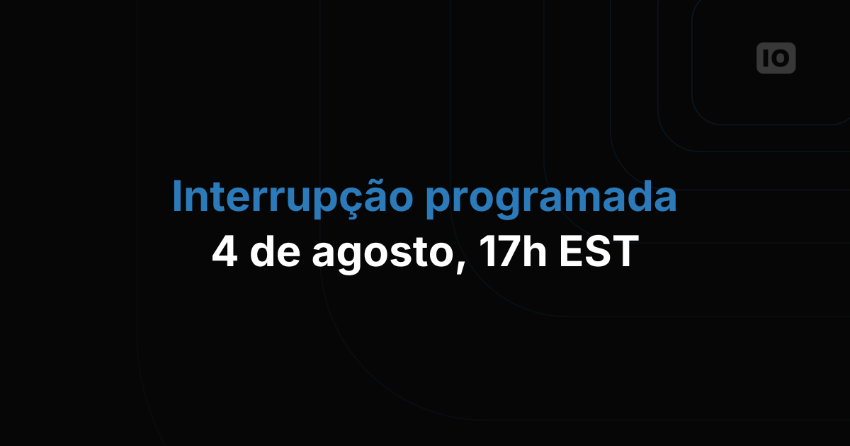 Parada programada do serviço em 04/08/2017
