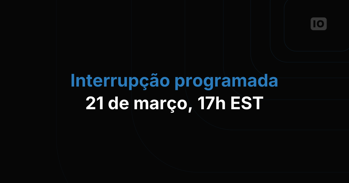 Parada de serviço programada da TagoIO em 21 de março de 2017